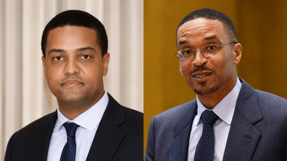 Frank Hertz (G) et Frank Biya (D)